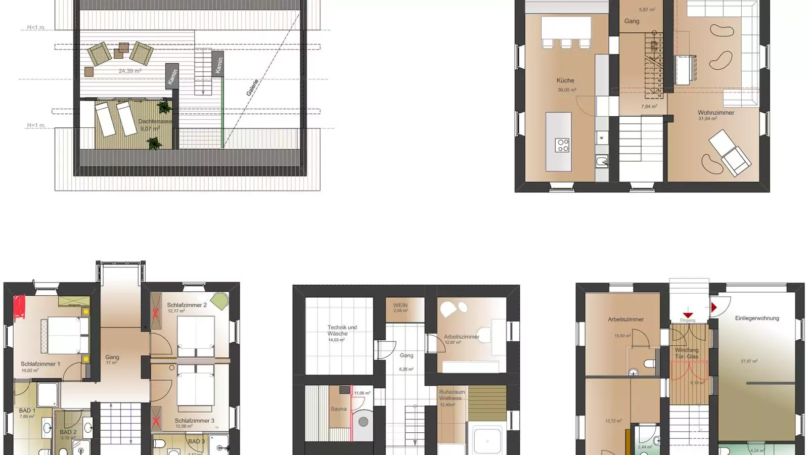 Villa Filzer-Plattegrond