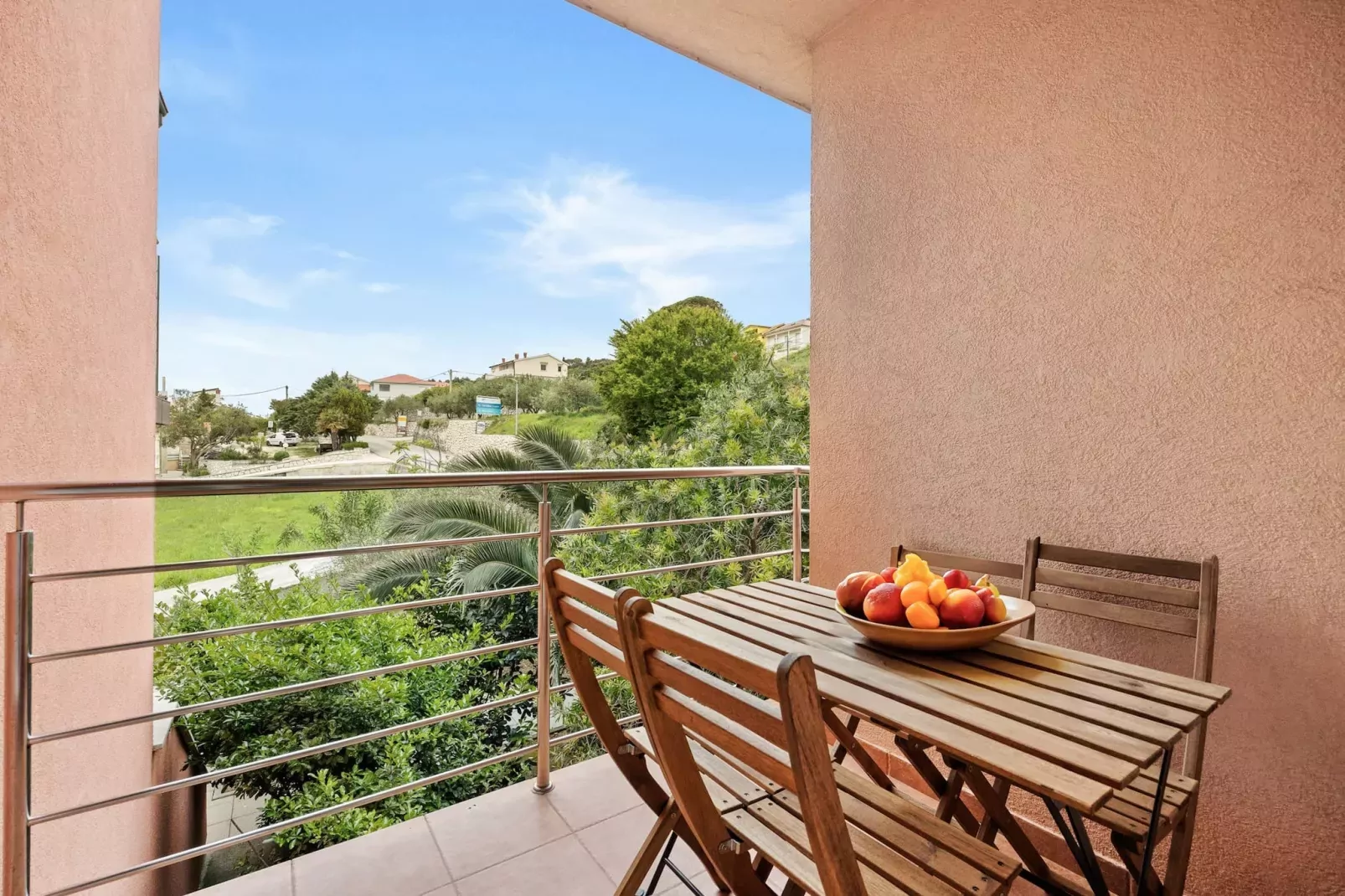 Apartments Neda - Apartment Smilje with Sea View-Terrasbalkon