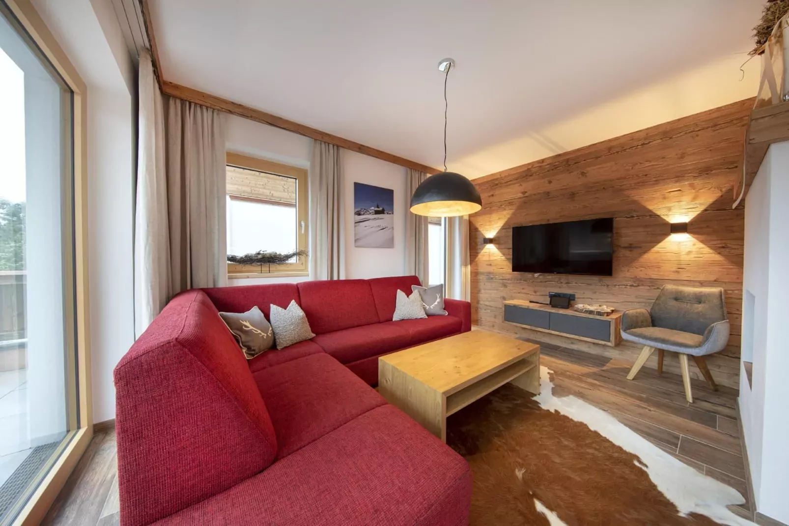 Nationalpark Chalet Kreuzspitze-Woonkamer