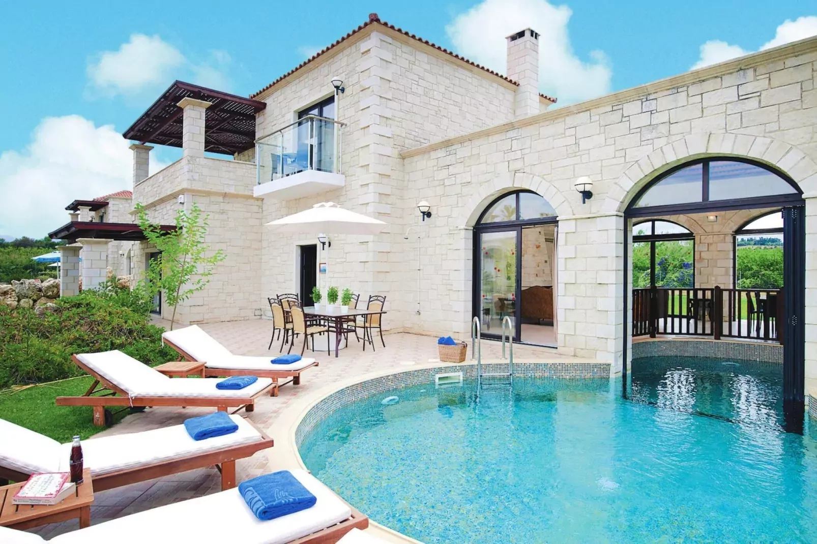 Caldera Villas Platanias - 2-bedroom Villa 180 qm-Terrasbalkon