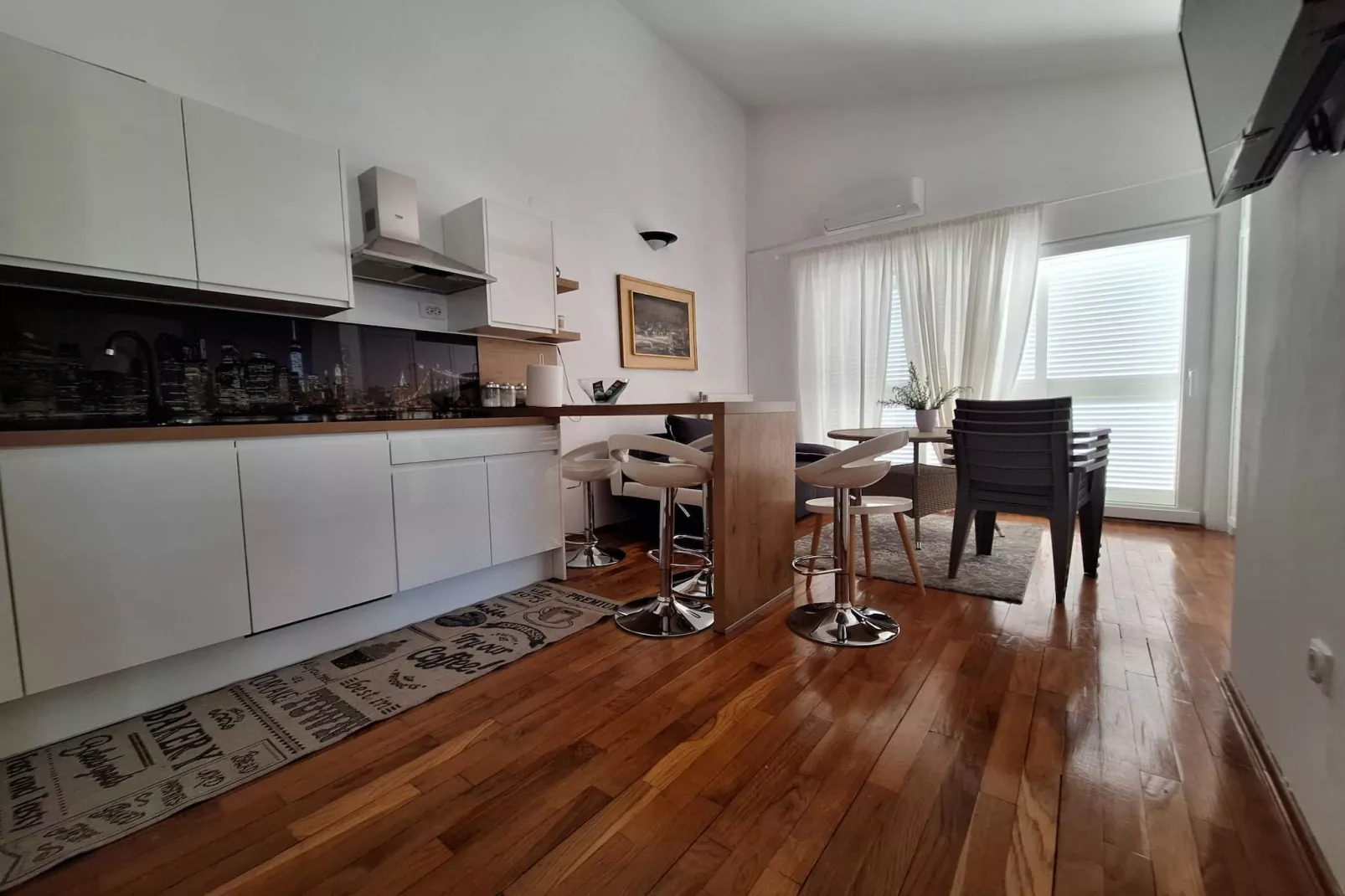 Sea View  Apartment Povljana - One Bedroom Apartment with Sea View-Keuken