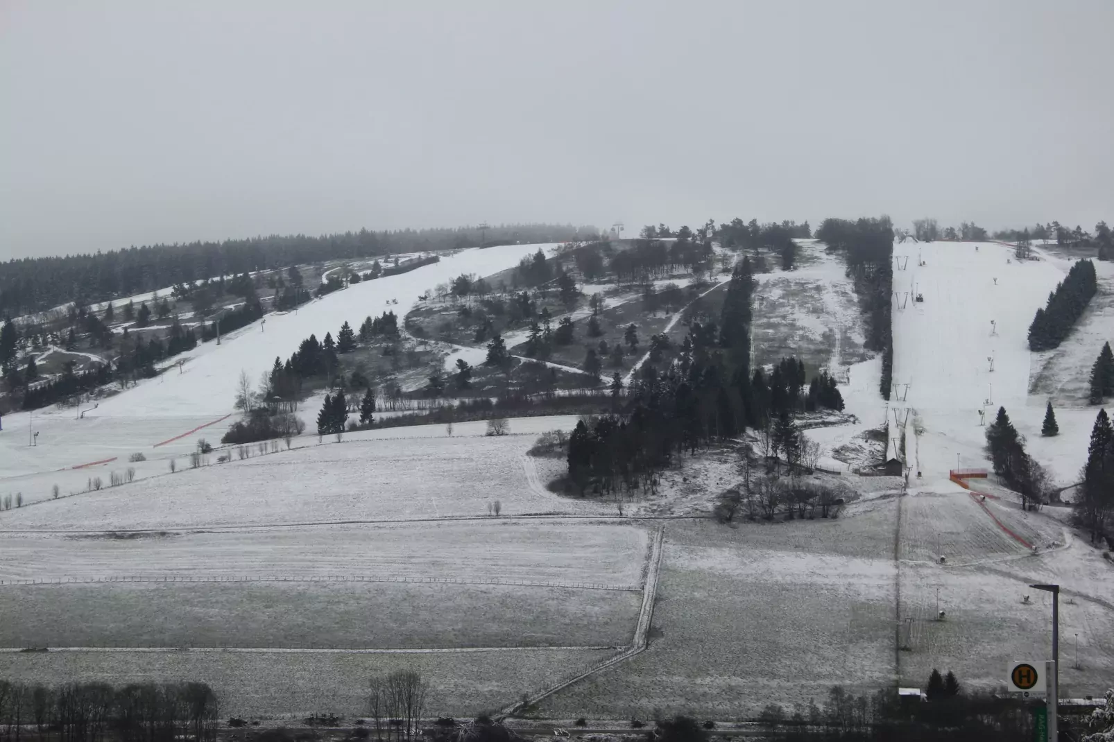 Bellevue-Gebied winter 5km