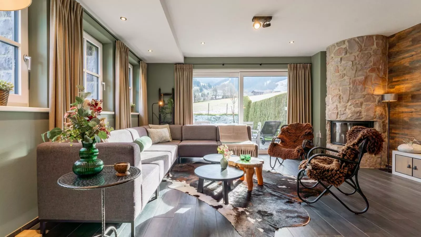 Chalet Schneelöwe L-Woonkamer