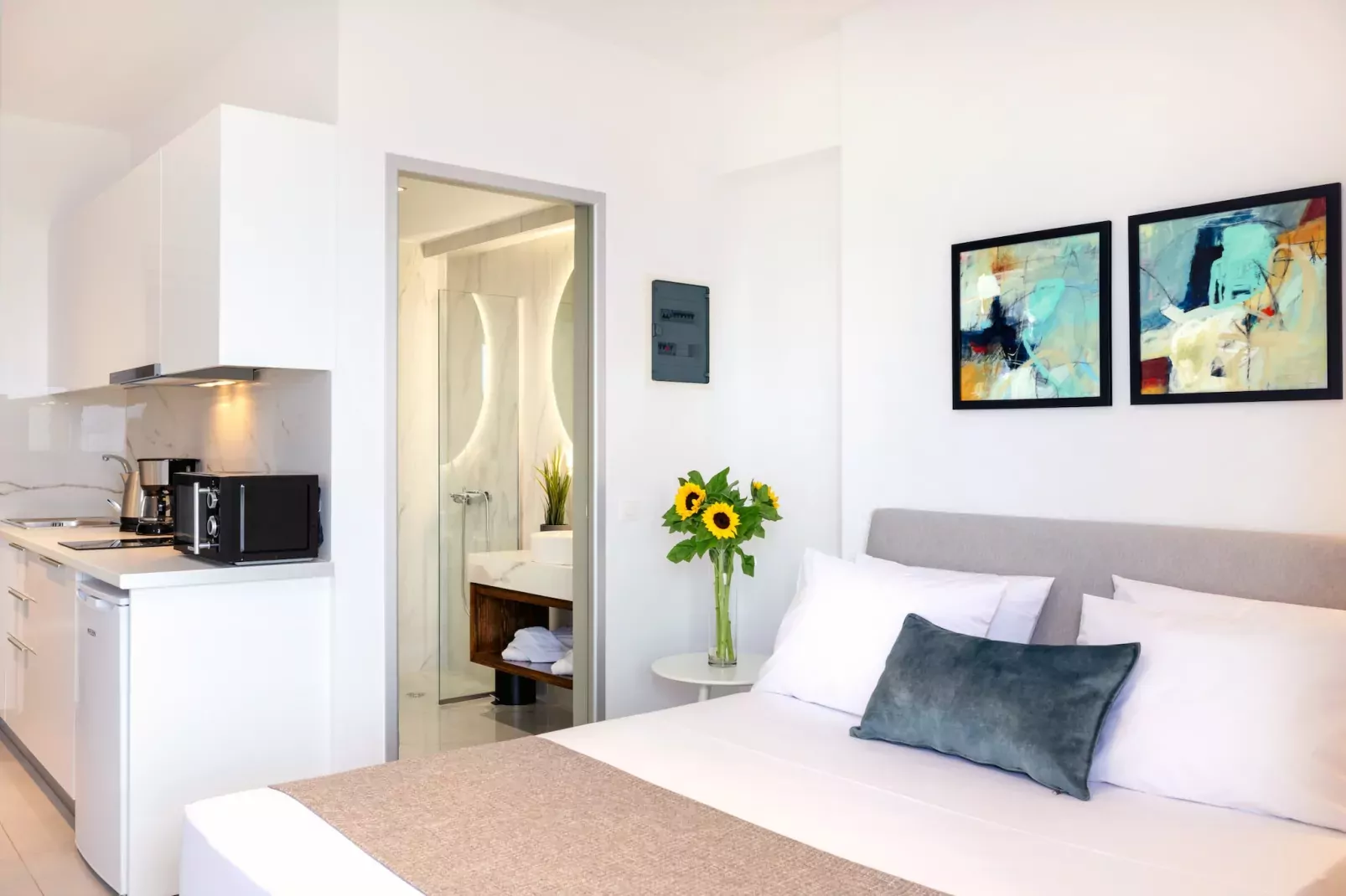 Creta Sun, 104 Studio Sea View-Slaapkamer