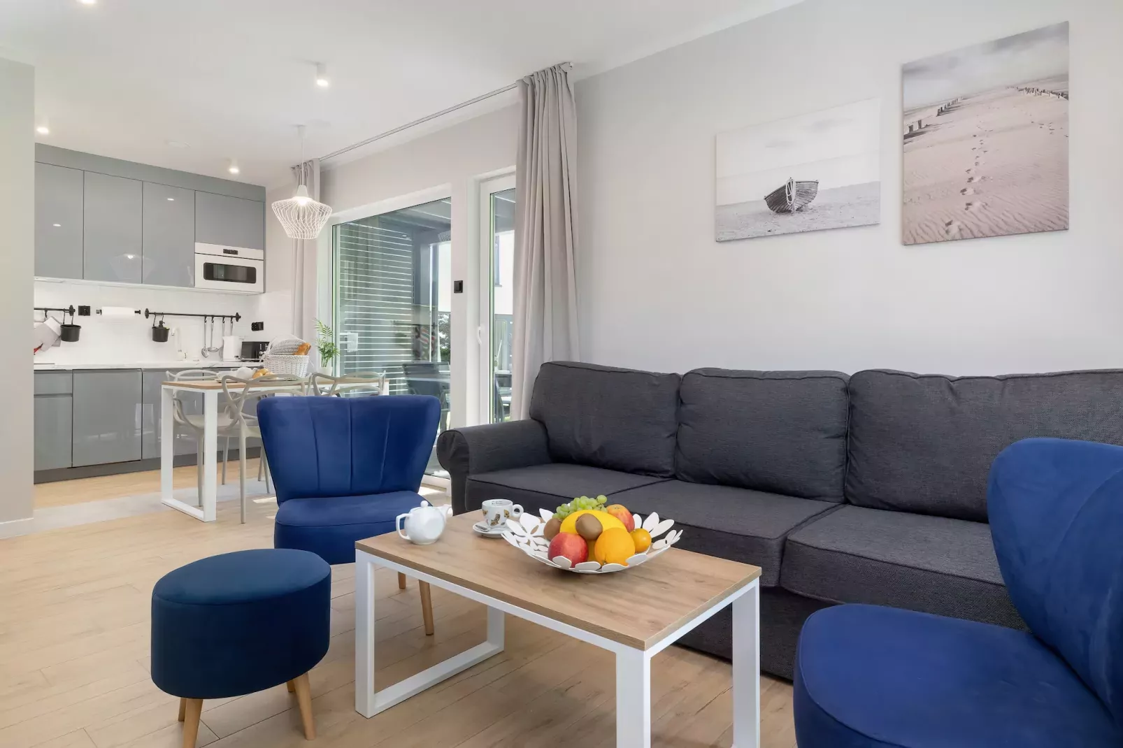 Villa Hoff Ferienhäuser Domek 5 Pers-Woonkamer