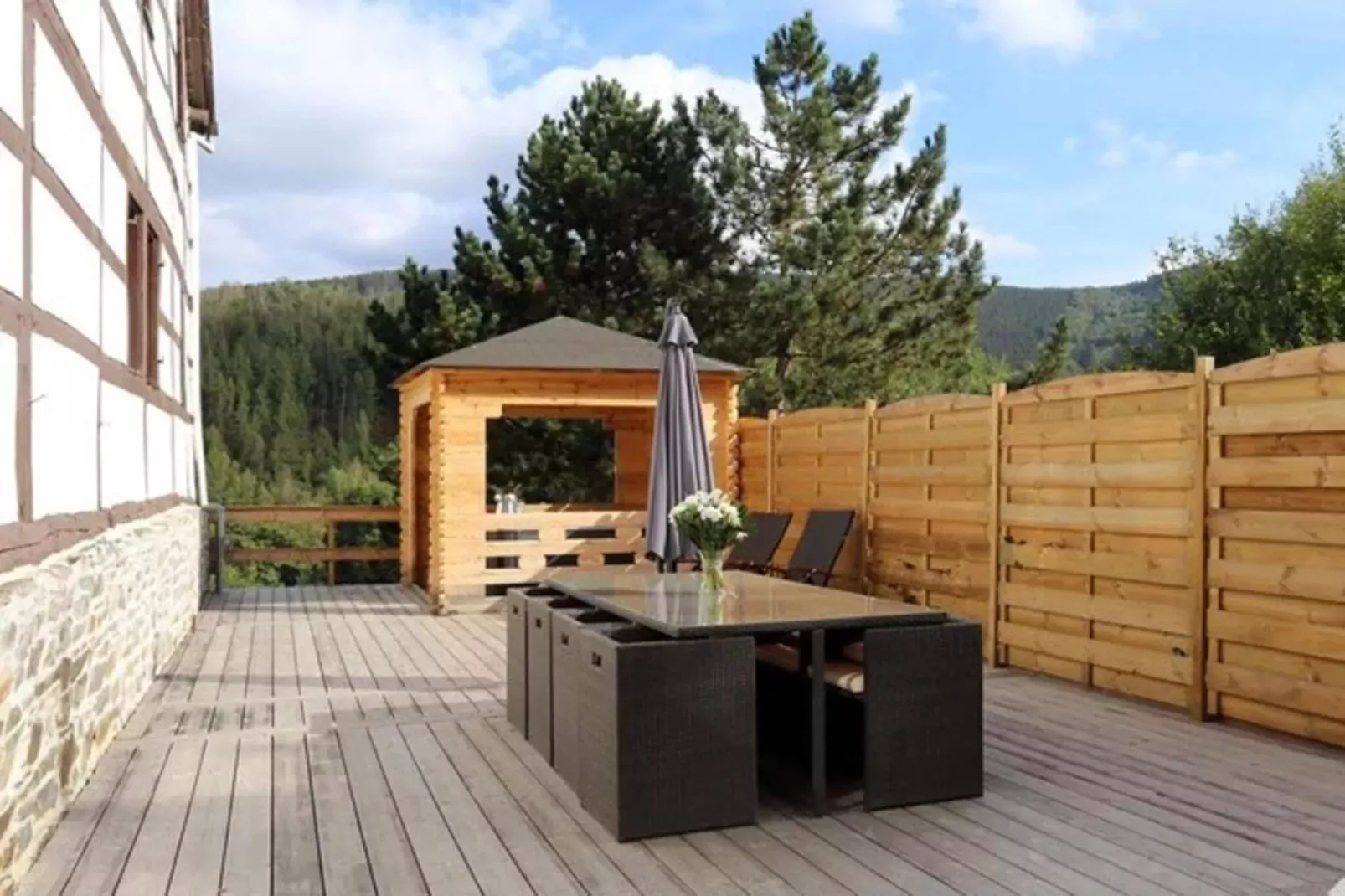Appartement Ferme Simon-Terrasbalkon