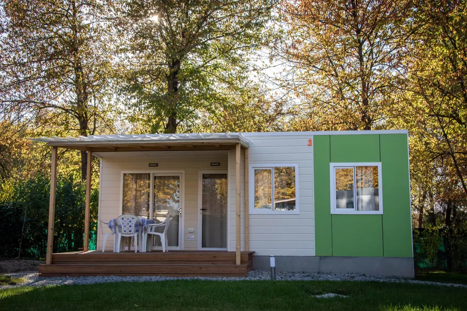 RESIDENCE ALBA VILLAGE / Mobilhome 4 Personen MH4-Buitenkant zomer