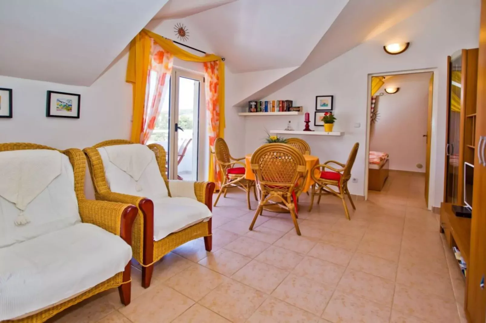 Apartments Jacky - One Bedroom Apartment with Balcony (owner 6)-Woonkamer
