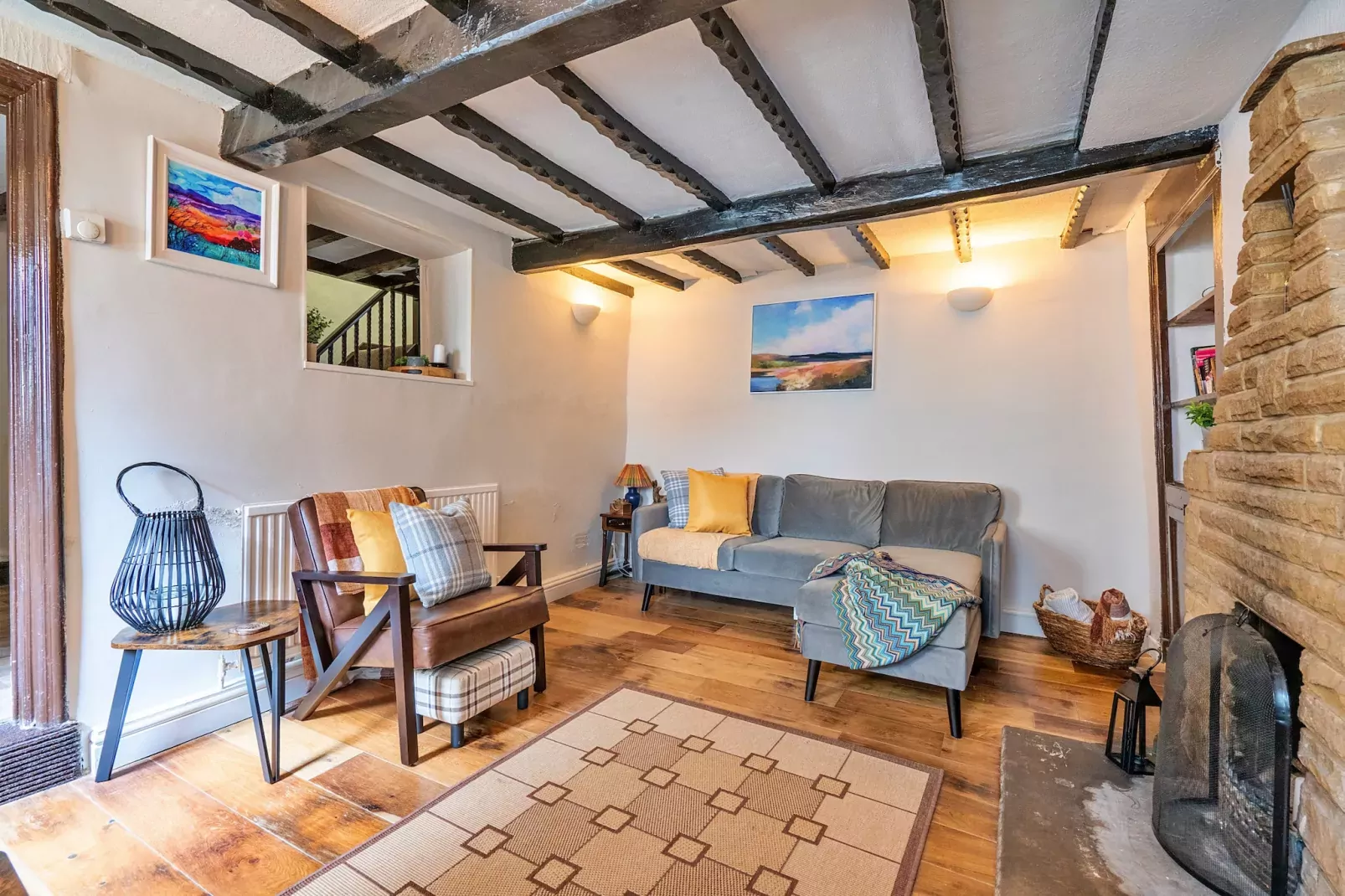 Westcote Cottage-Woonkamer
