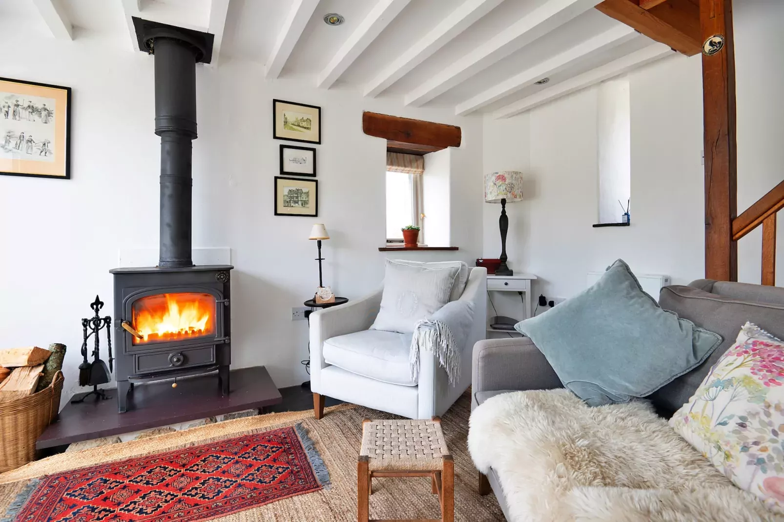 The Coach House at Tyddyn-y-Felin-Woonkamer