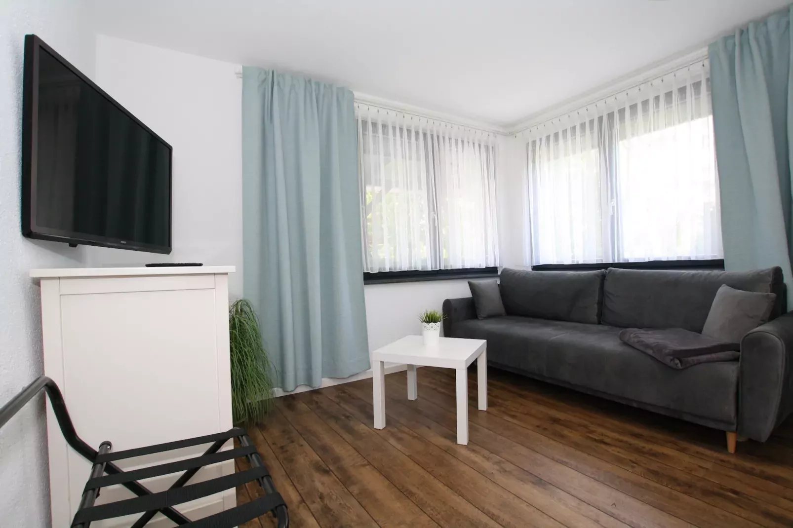Ferienhaus mit Wasserblick 2 Pers-Woonkamer