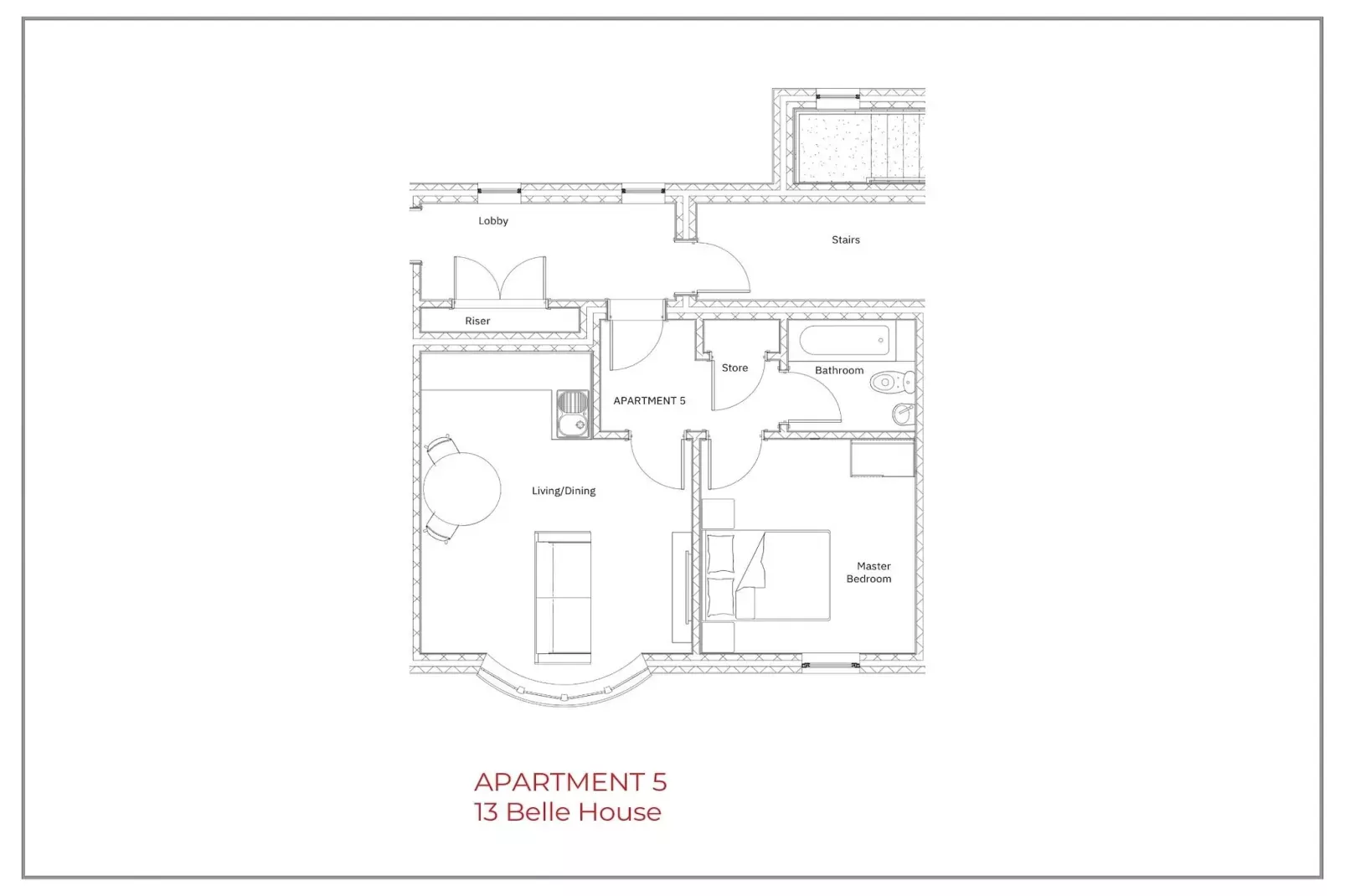 Belle House, Apt 5-Plattegrond