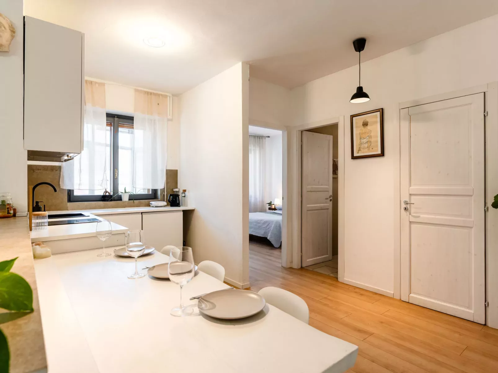 Seaview, Modern Apartment-Binnen