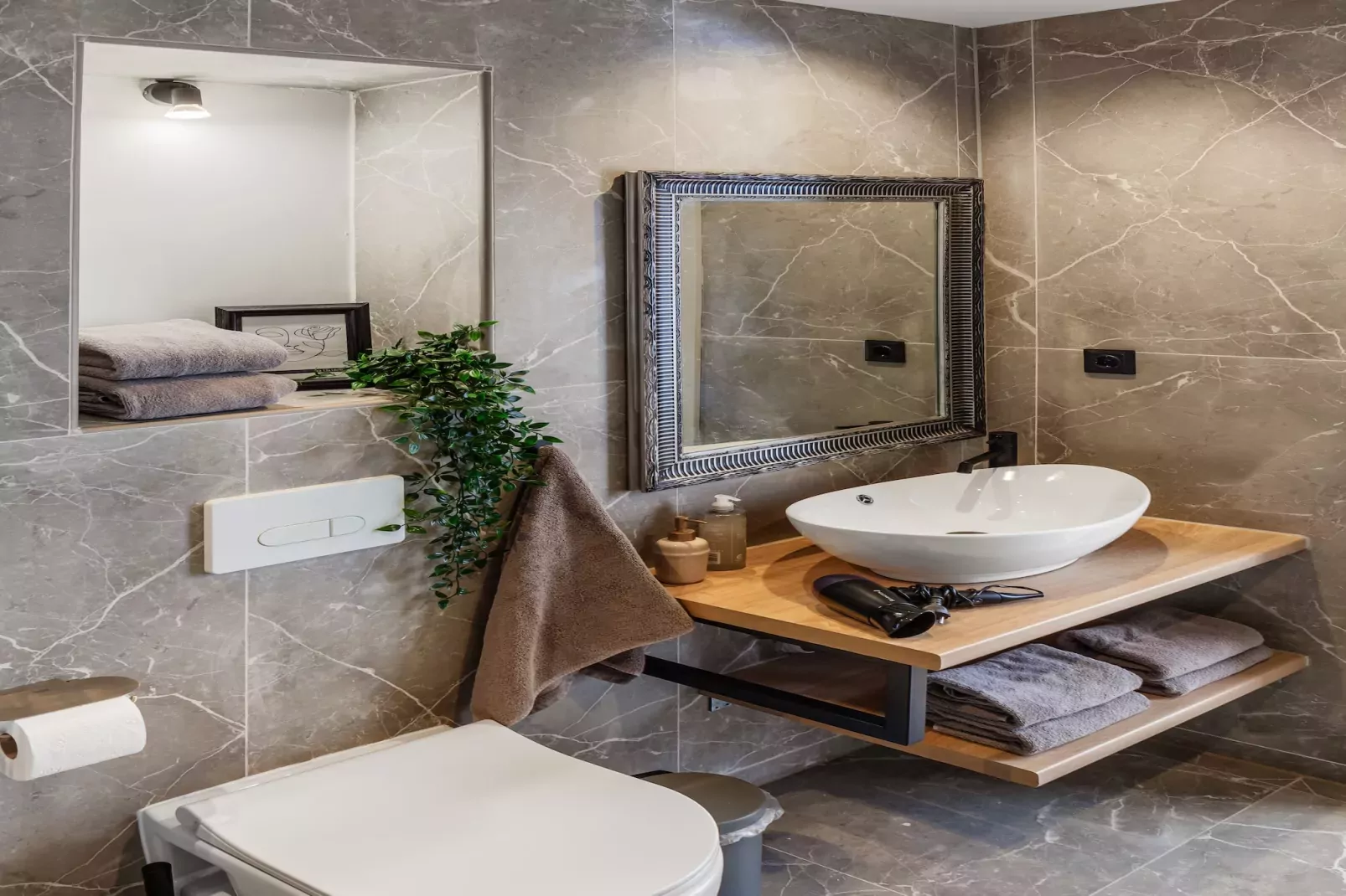Modern Stay Studio mit Balkon-Badkamer