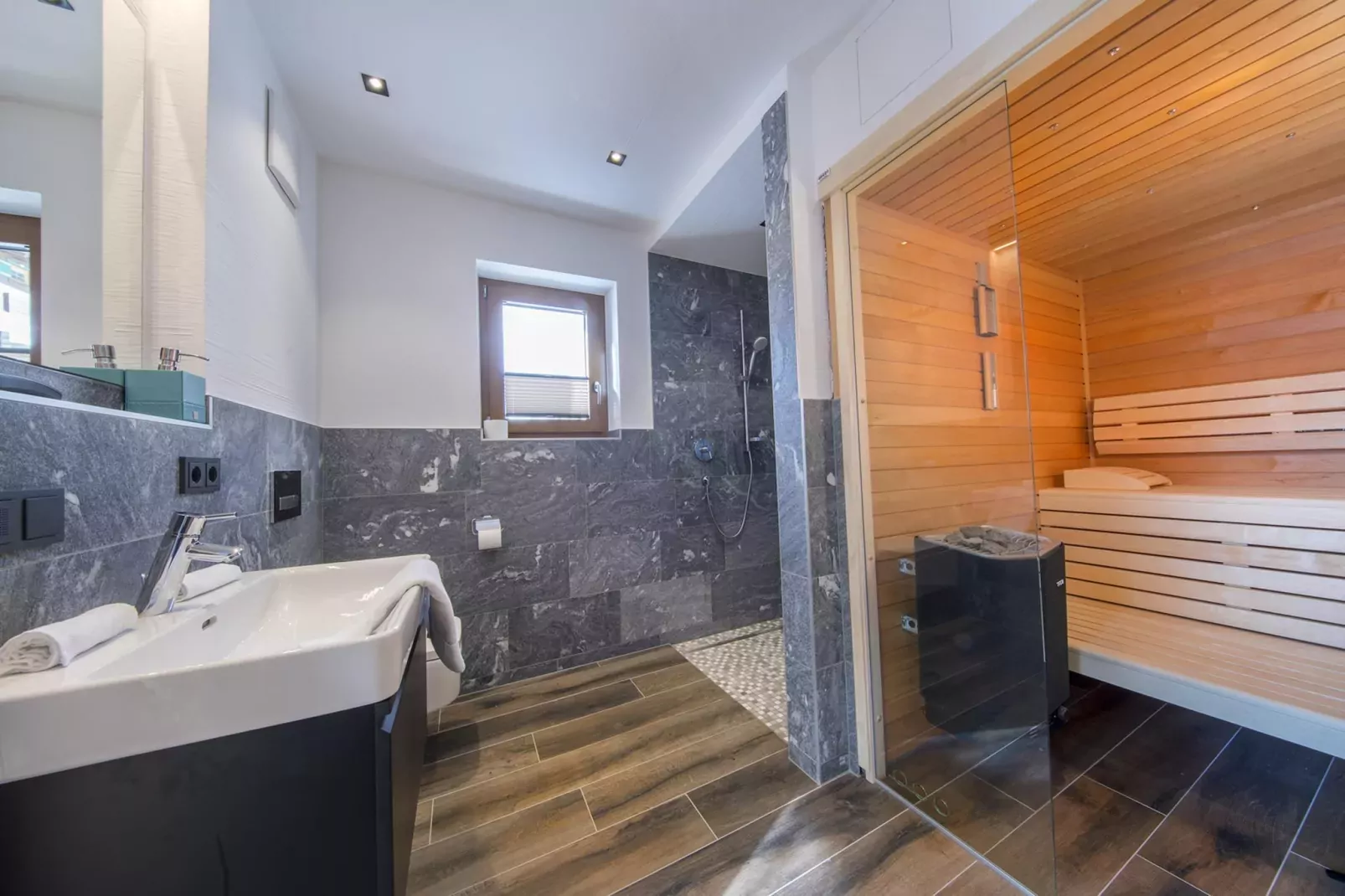 Nationalpark Chalet Kristallwand-Badkamer