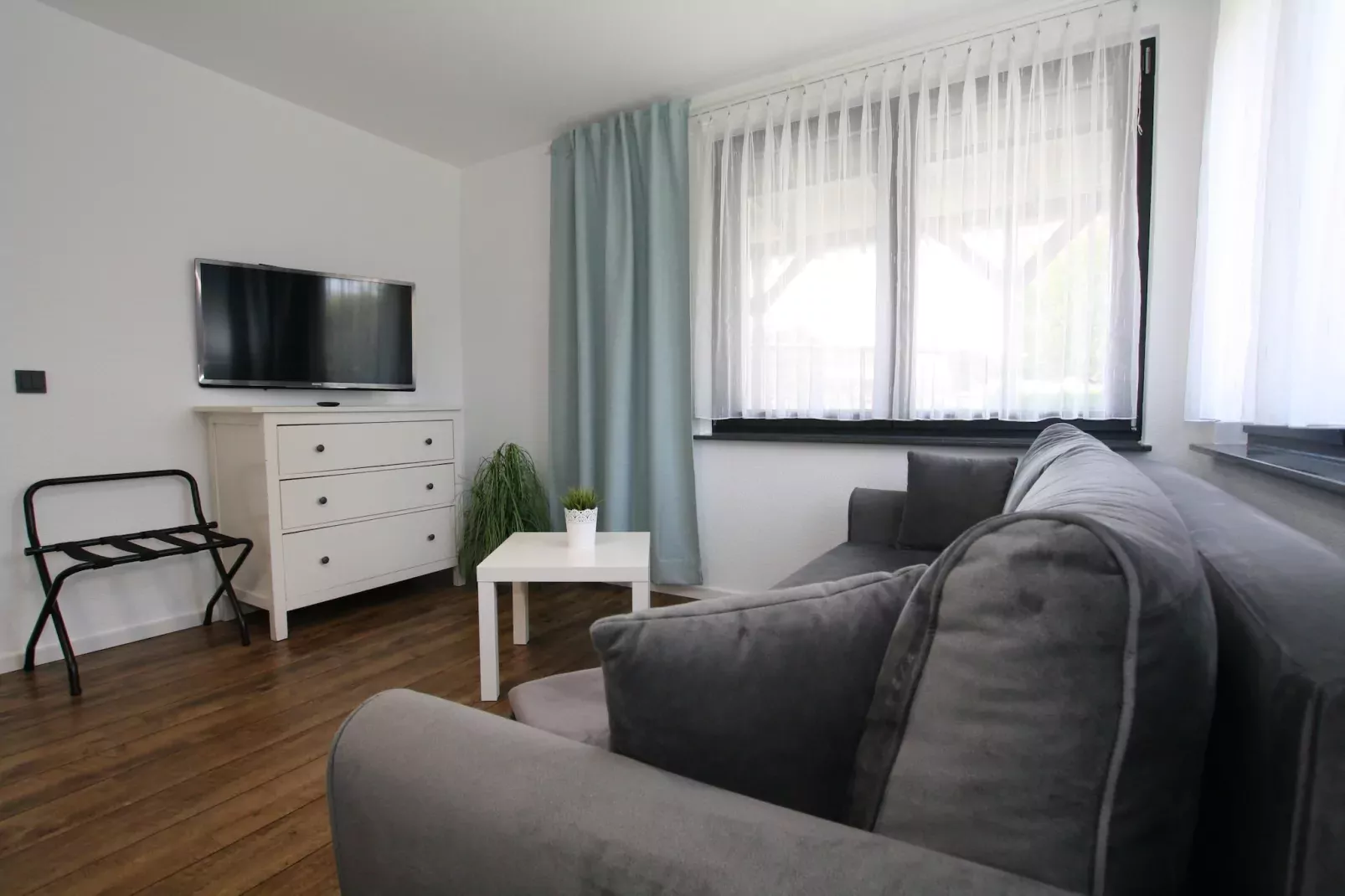 Ferienhaus mit Wasserblick 2 Pers-Woonkamer