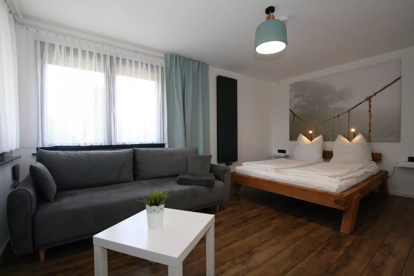 Ferienhaus mit Wasserblick 2 Pers-Woonkamer
