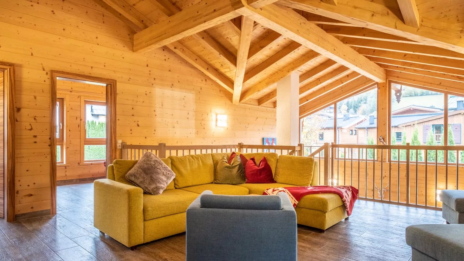 Luxury Lodge Kaprun Ost B-Woonkamer