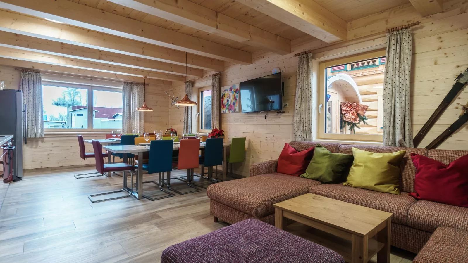 Nature Lodge Kaprun B-Woonkamer