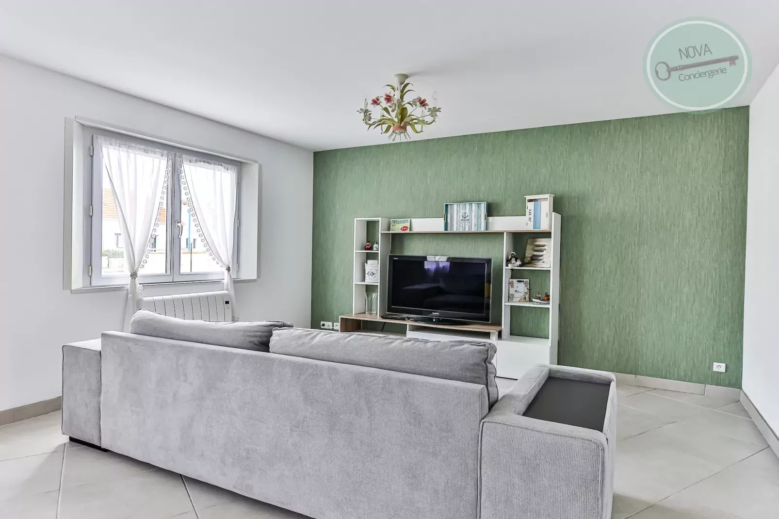 Maison Ker Mona entre plage et commerces-Woonkamer