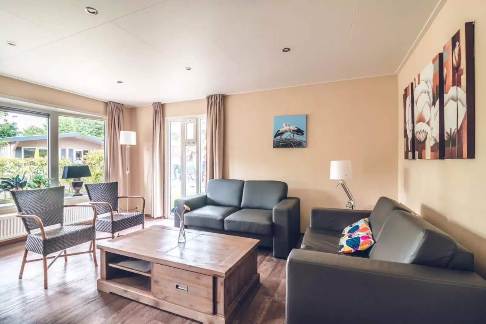 Bungalow Chalet+ | 2 - 4 people-Woonkamer