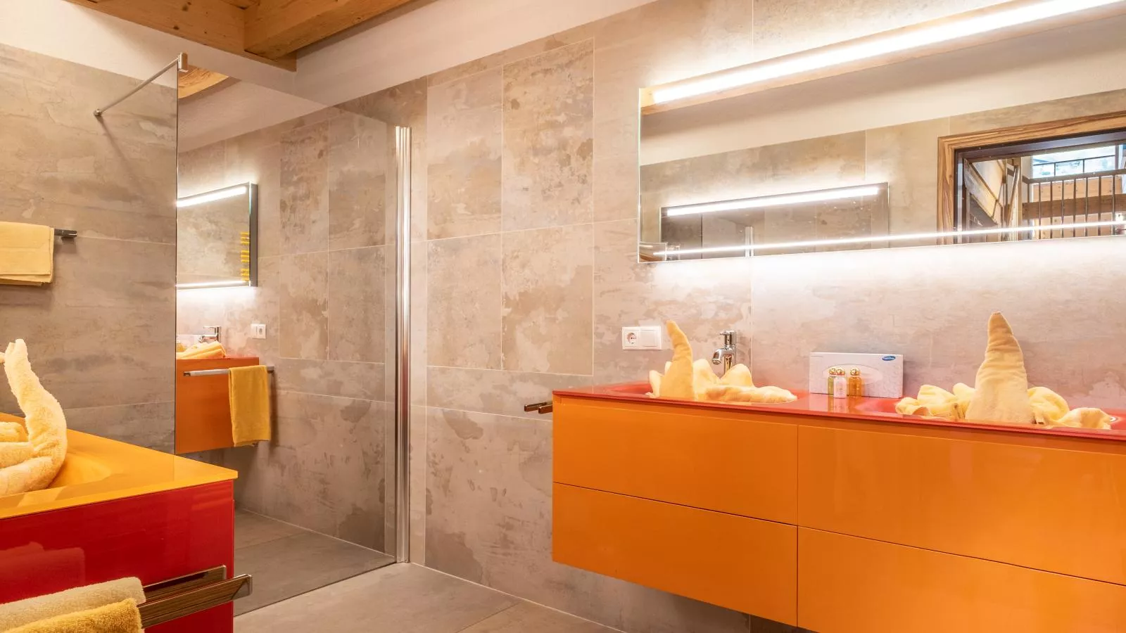 Luxury Lodge Kaprun XL-Badkamer