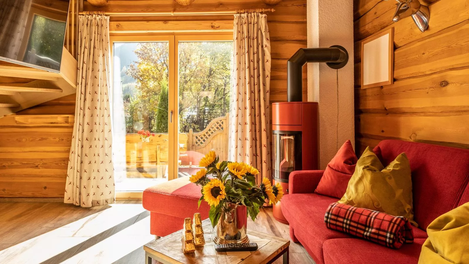 Nature Lodge Kaprun B-Woonkamer