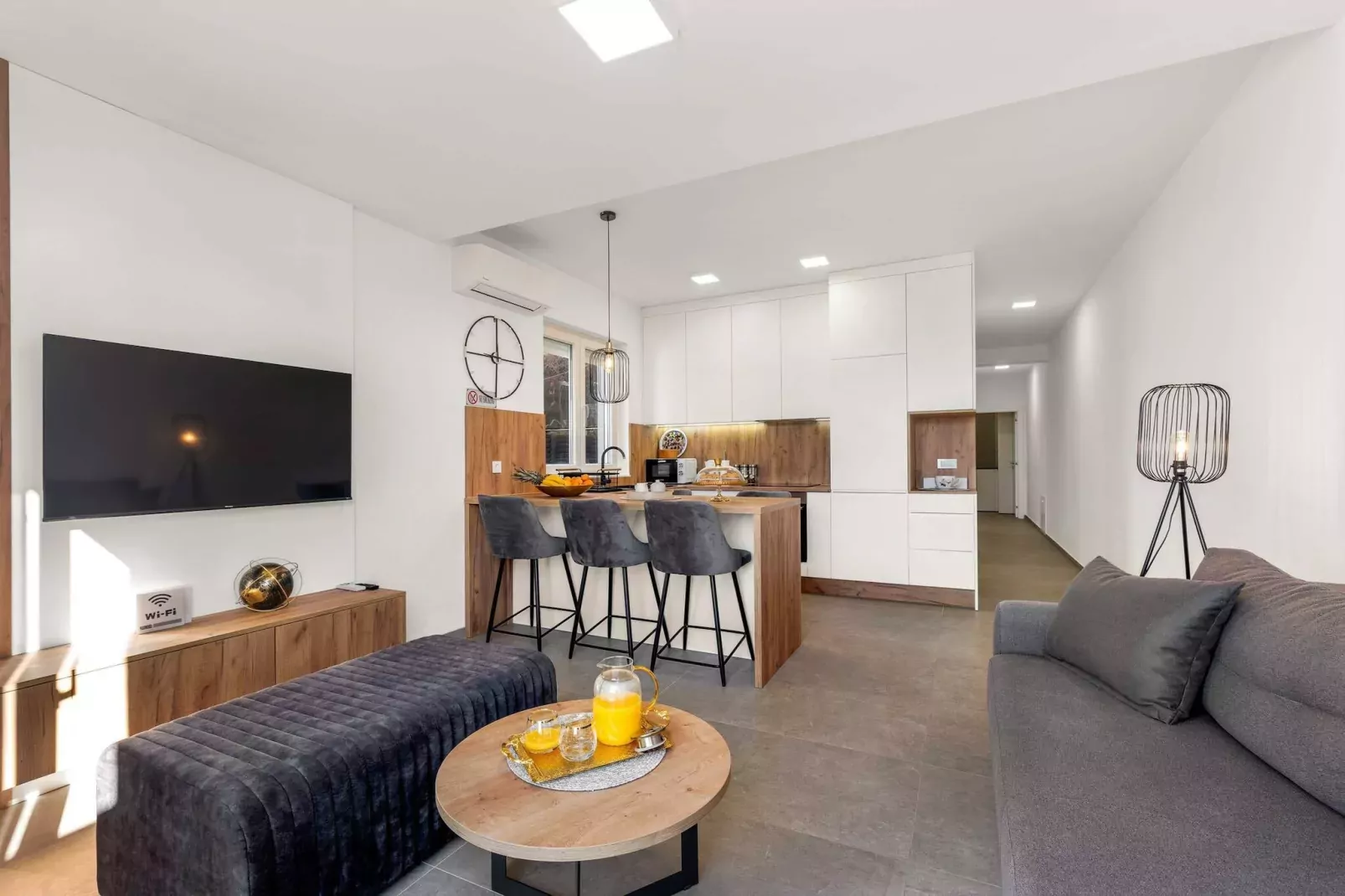 Apartments Velic - Two bedroom apartment A-Woonkamer
