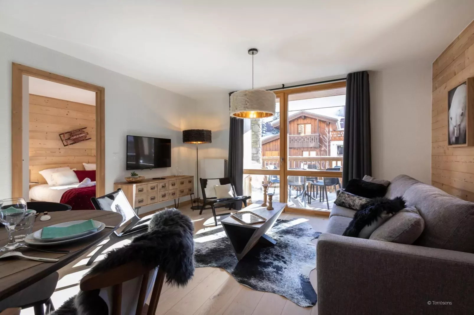 LES DEUX ALPES Neige et Soleil -A26S-Woonkamer