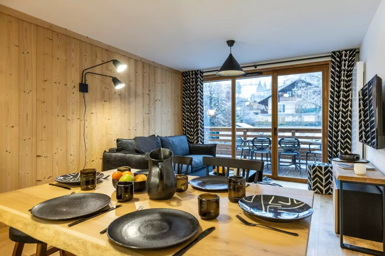 CHAPELLE DABONDANCE Le Flocon Blanc A36S-Woonkamer