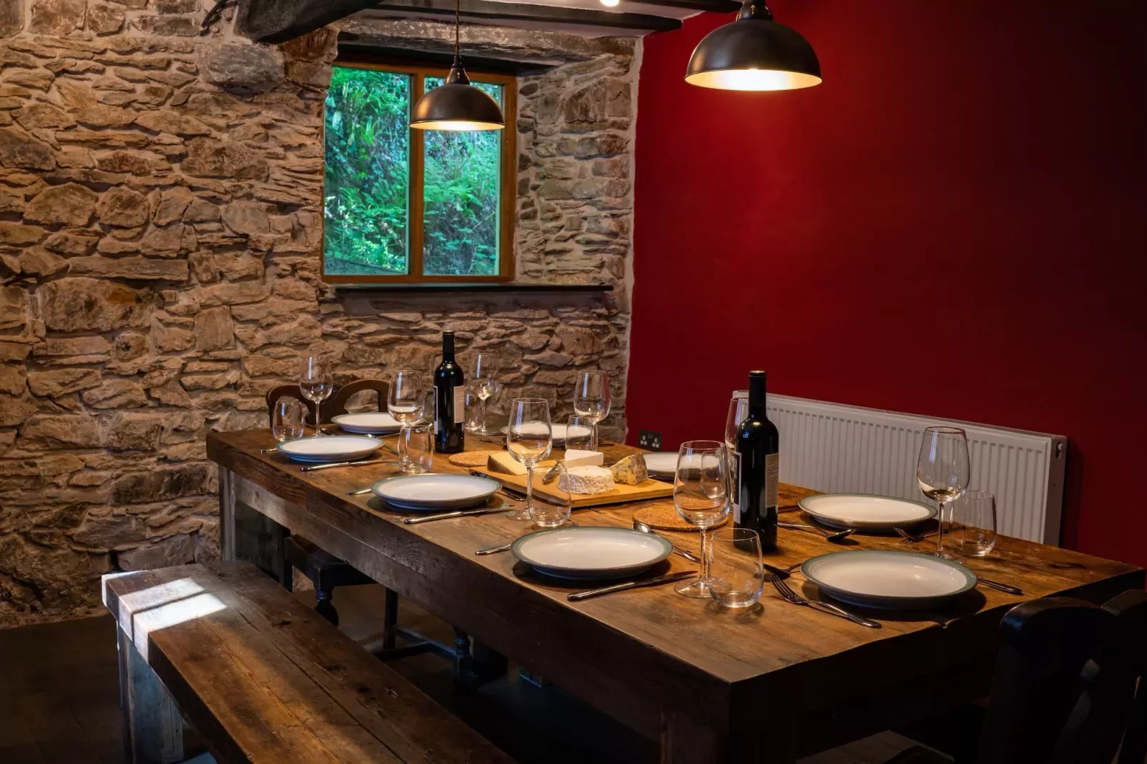 Lower Aylescott Farmhouse-Eetkamer