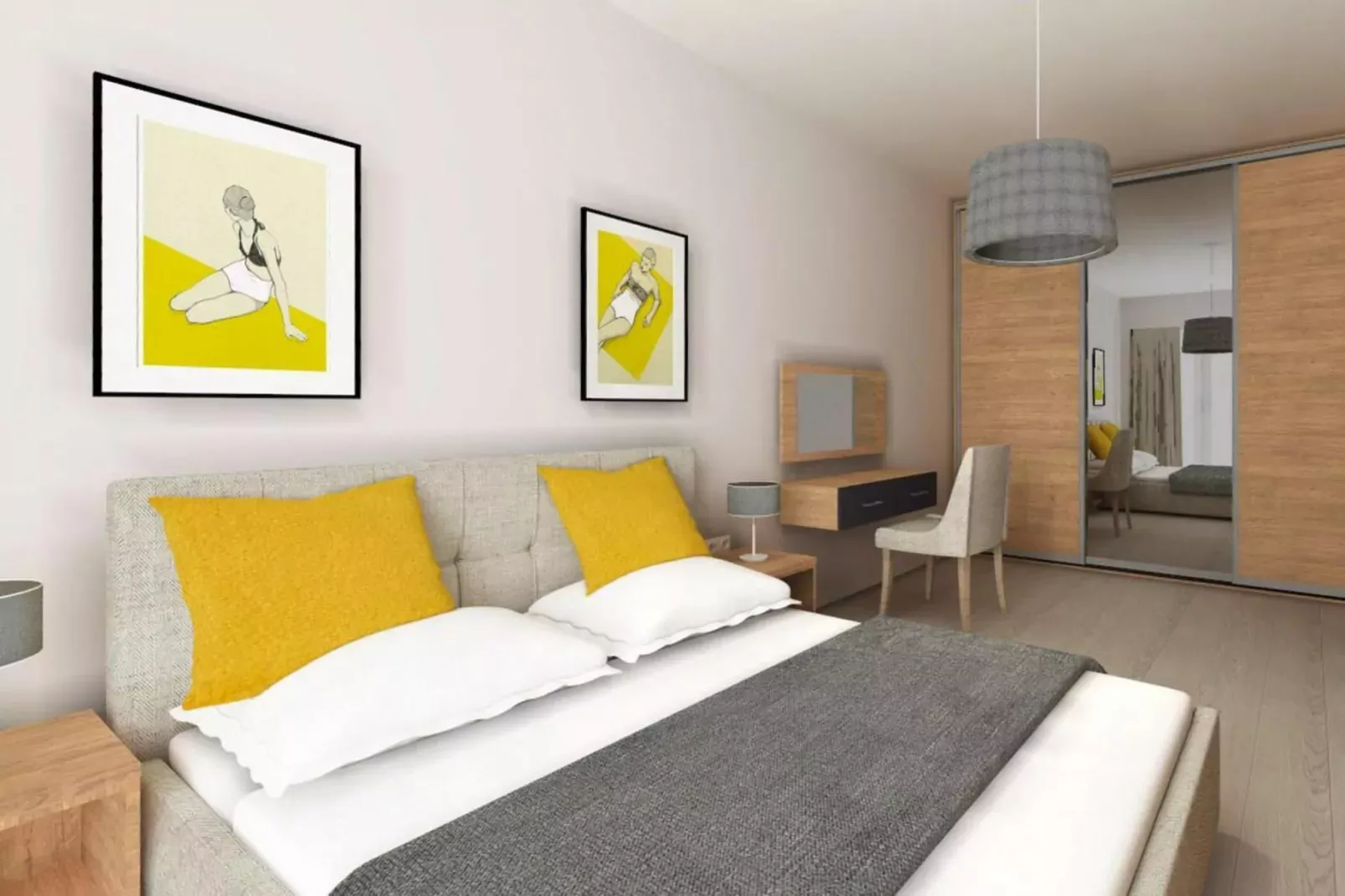 Apartamenty przy Nadmorskiej 104 38m2 Grzybowo-Slaapkamer