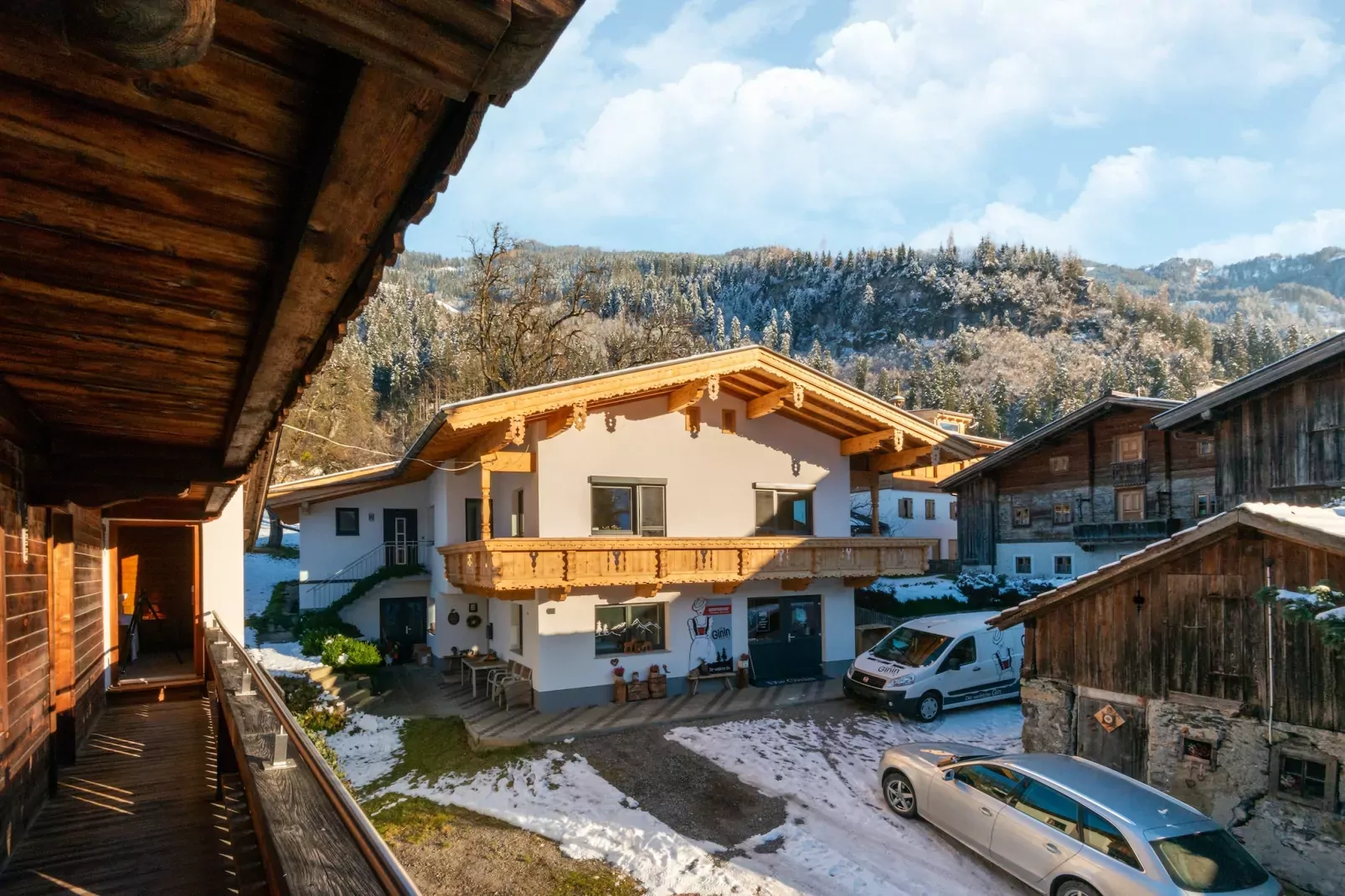 Ferienhaus Die Ginin-Uitzicht winter