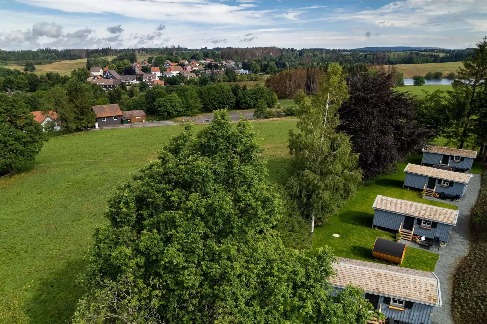 Tiny House-Buitenkant zomer