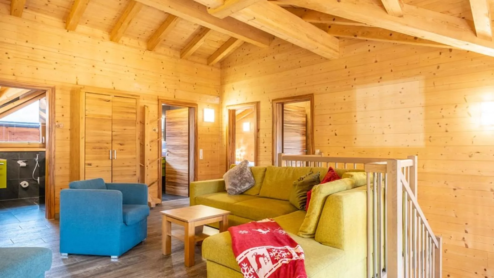 Luxury Lodge Kaprun XL-Woonkamer
