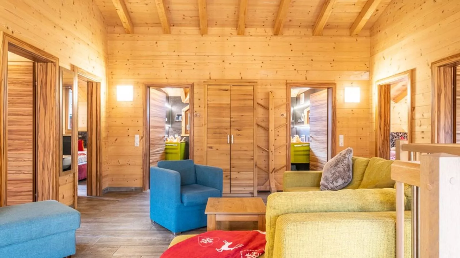Luxury Lodge Kaprun XL-Woonkamer