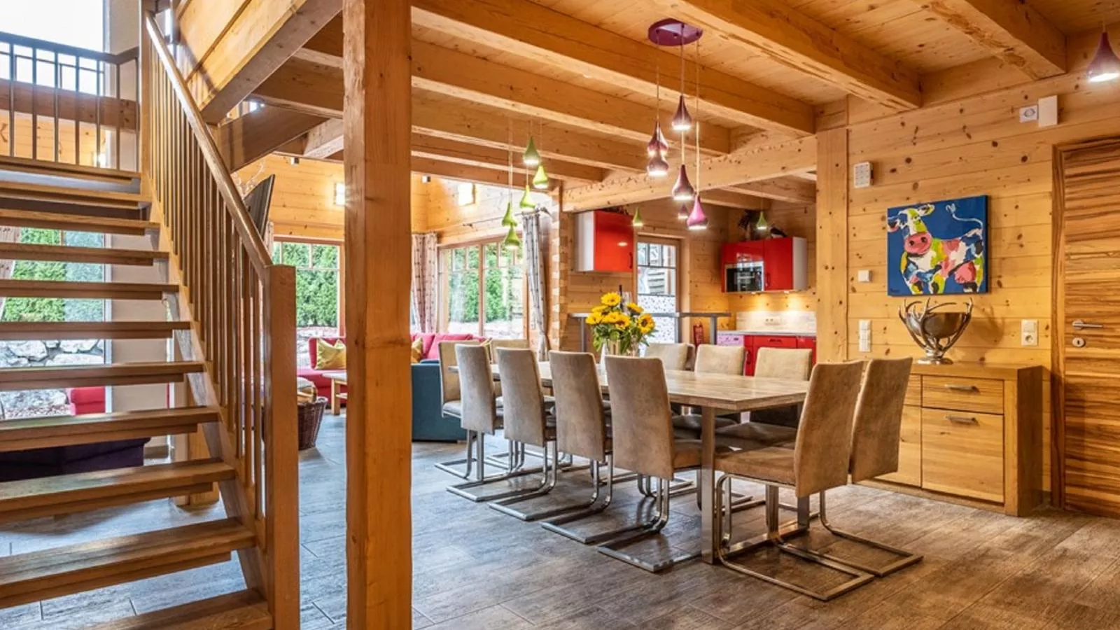 Luxury Lodge Kaprun XL-Eetkamer
