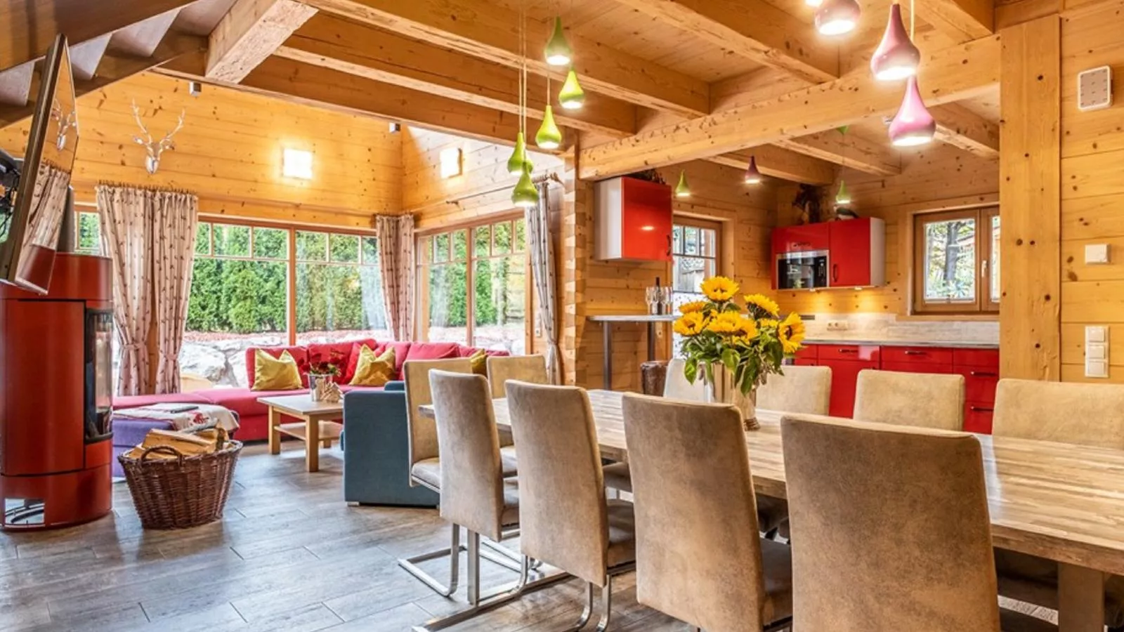 Luxury Lodge Kaprun XL-Eetkamer