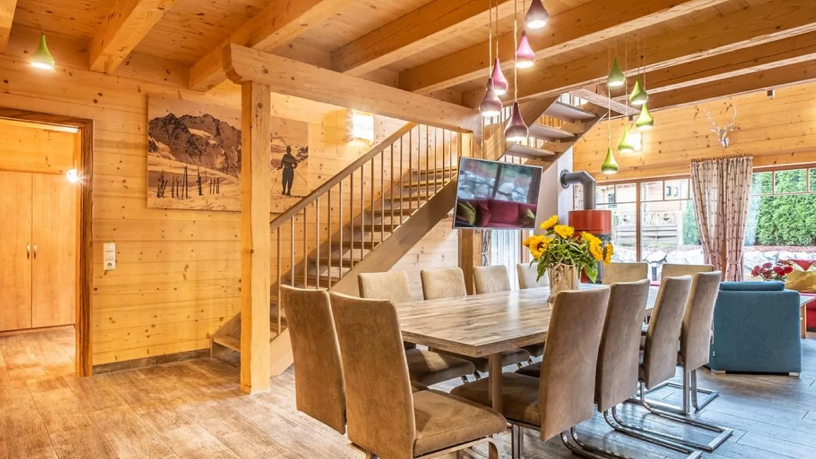 Luxury Lodge Kaprun XL-Eetkamer