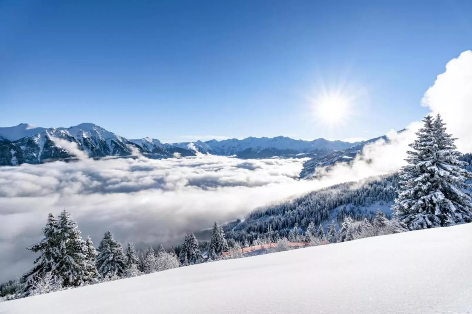 HB3CP Haus Bergblick-Gebied winter 20km