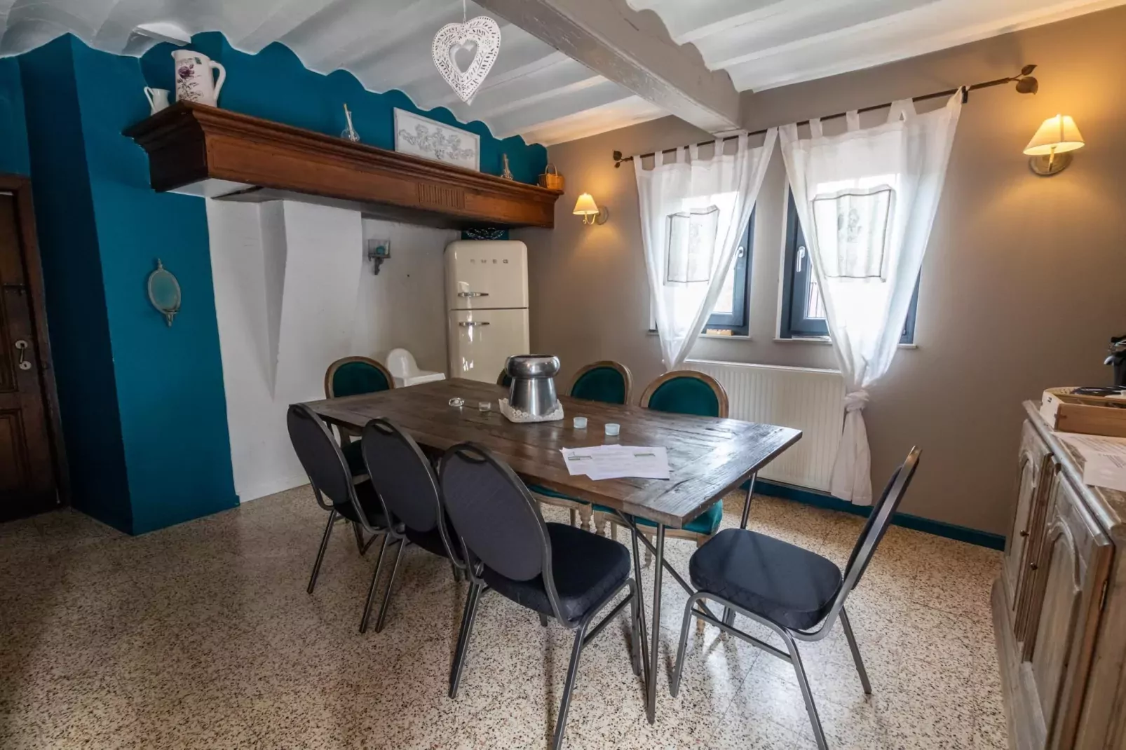 Appartement Ferme Simon-Eetkamer