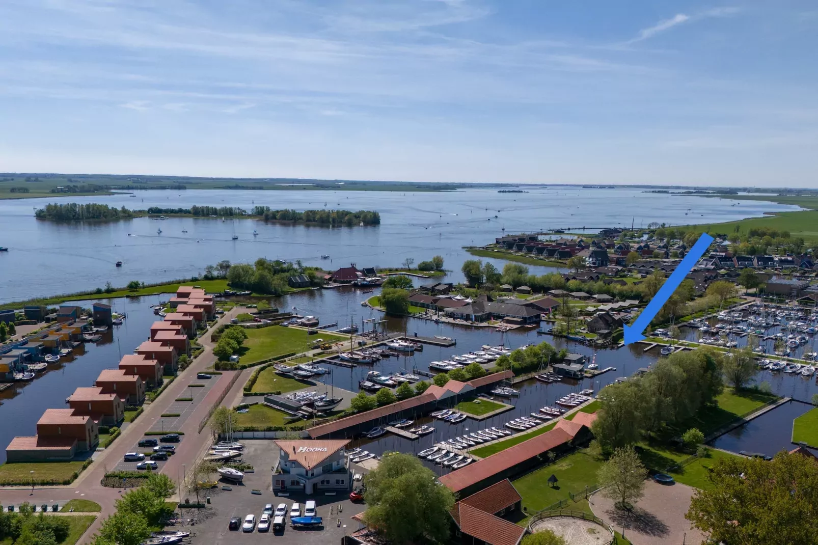 Waterlodges Heeg 1-Gebieden zomer 1km