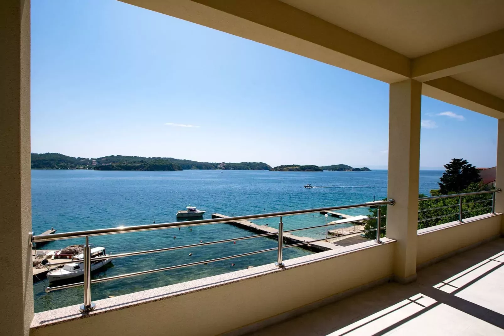 Villa Guliva - Apartment Golden Sun with Sea View-Terrasbalkon