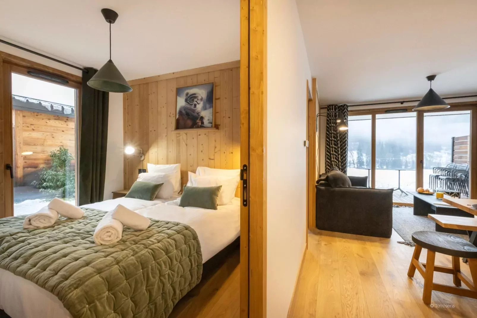 CHAPELLE DABONDANCE Le Flocon Blanc A48S-Slaapkamer