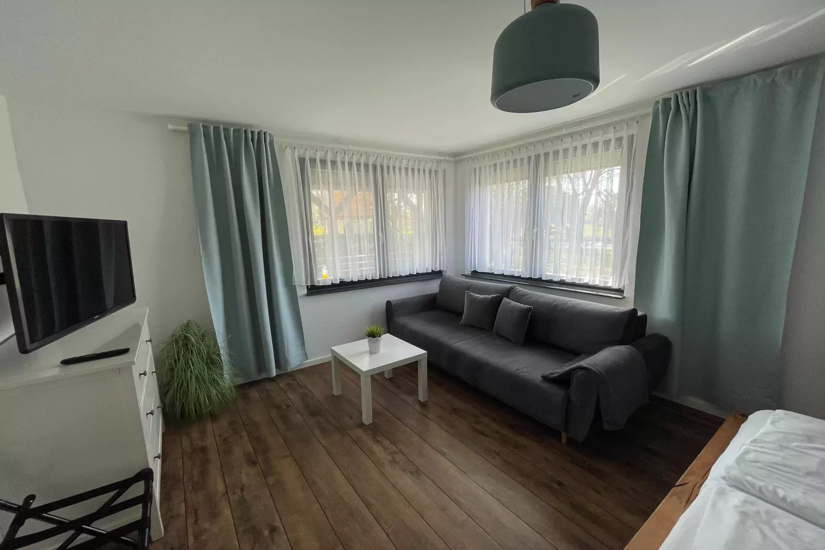 Ferienhaus mit Wasserblick 2 Pers-Woonkamer