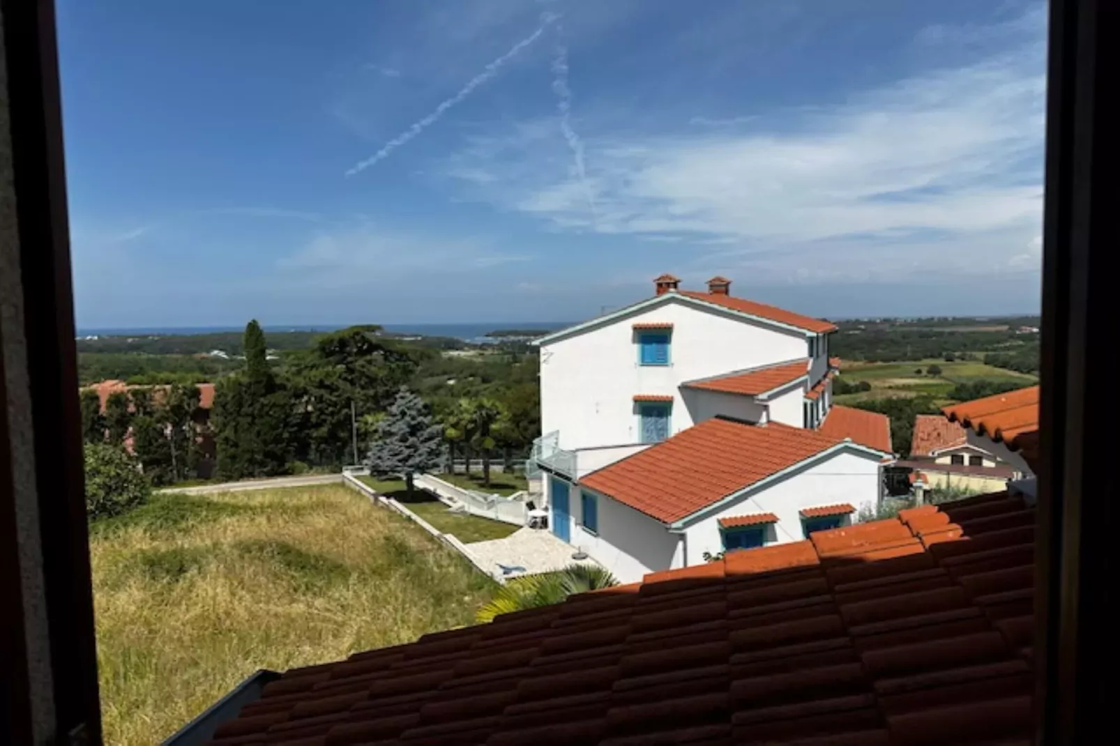 Apartment Branko II in Porec, Istria-Uitzicht zomer