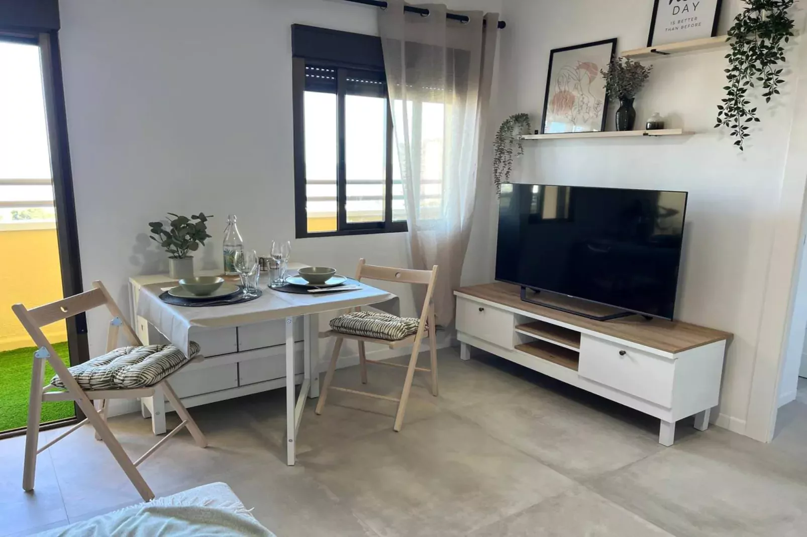 Apartamento con vistas al mar-Woonkamer