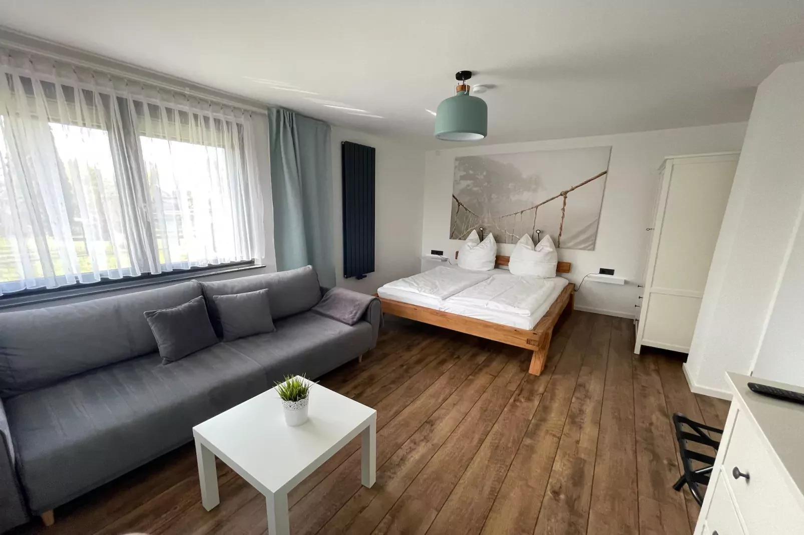 Ferienhaus mit Wasserblick 2 Pers-Woonkamer