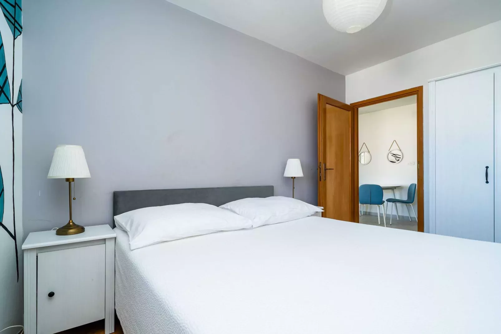 Apartment Radovan - One-Bedroom Apartment with Balcony and Sea View-Slaapkamer