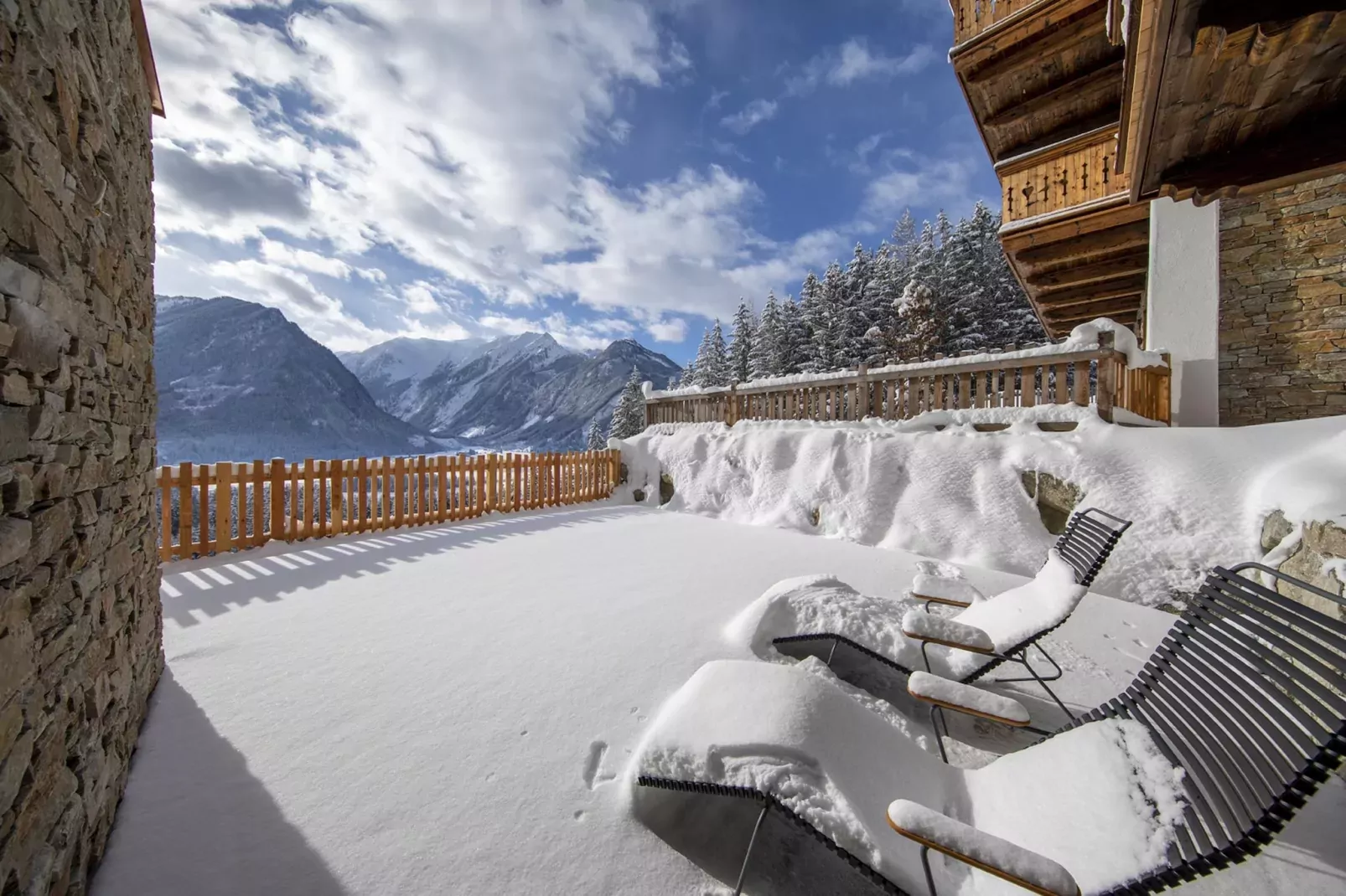 Nationalpark Chalet Bretterspitze-Uitzicht winter